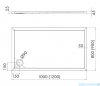 Schedpol Caspar New brodzik prostokątny + syfon 120x80cm Cement Stone 3.2338/CT/ST